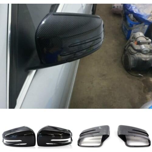 For Mercedes Benz A B C E S CLA GLA GLK Class W176 W246 W204 W212 W221 C177 X204 X156 Carbon Fiber Car Rearview Mirror Cover