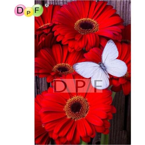 DPF 3D DIY Diamond Painting Cross Stitch Floral & butterflies Crystal Needlework Diamond Embroidery Full Mosaic Decorative
