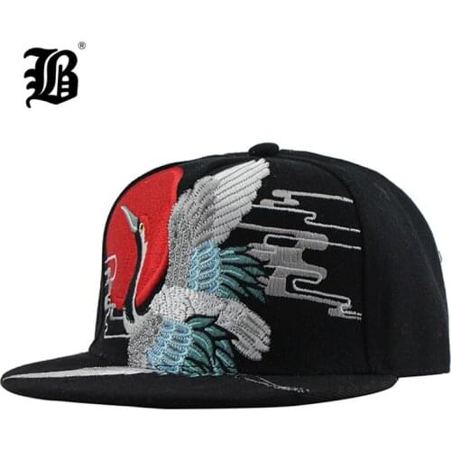 [FLB] Quality Embroidery Hip Hop Baseball Cap For Men Women Crane Snapback Bone Caps Spring Summer Autumn Cotton Hats CoupleF135