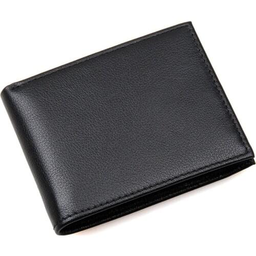 Mens Leather Mens Wallet Short Style Mens Hand Hold Leather Wallet Mens Money Bag Card Holder Photo Holder