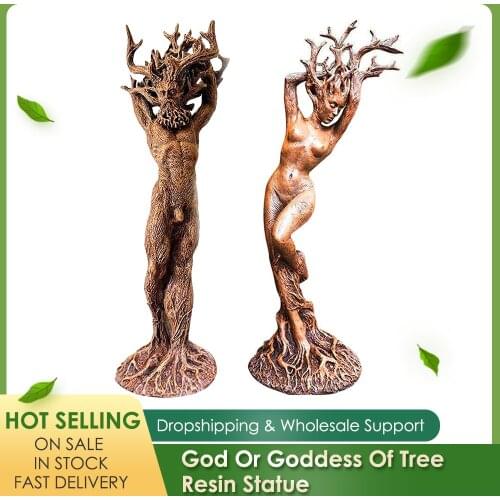 NEW 2021 Highly Detailed Sculpture God Or Goddess Of Tree Statue Resin Figurine Garden Sculpture For Homes, Offices Or Gardens