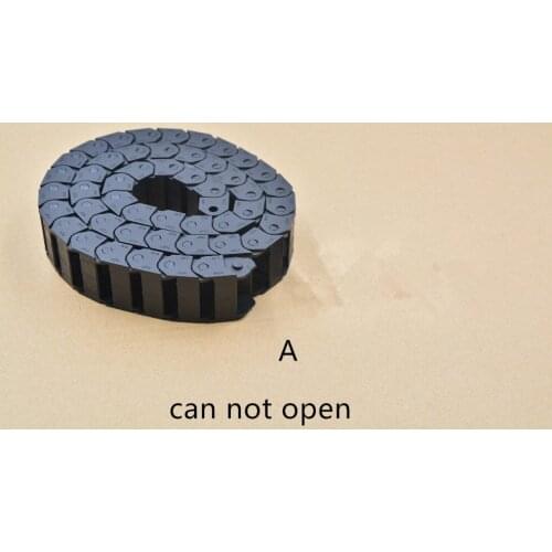 Half closure inner drag chain plastic 15mmx40mm drag chain with end connectors L 1000mm engraving machine cable
