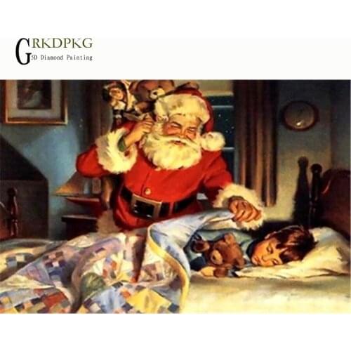 Santa Claus gift 5d diy diamond painting full square diamond embroidery Cross stitch pictures of rhinestones Wedding decoration