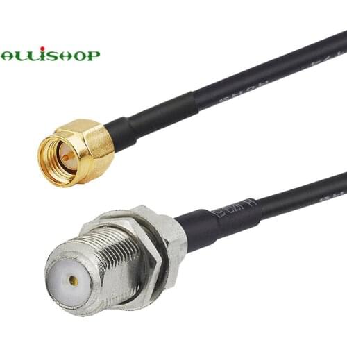 RF Pigtail Cable F to SMA Connector F Female to SMA Male Crimp RG174 Pigtail Cable 15CM Wholesale Dropshipping