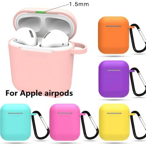 Silicone TPU Bluetooth Wireless Earphone Case Protective Cover for Apple Airpods i9S/i10sTws Charging Box with Hooks