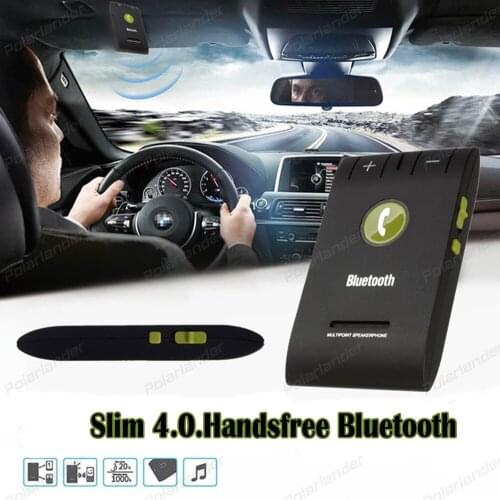 Slim 4.0. Handsfree mini car-styling Bluetooth sun visor For Universal Phone with Car Charger MP3 Player Plastic