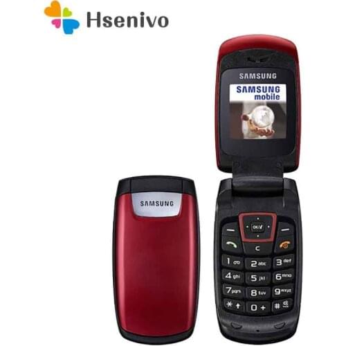 Samsung C260 Refurbished-Original Unlocked Flip Mobile phone 1.5 inch' No Camera Loudspeaker Cell Phone