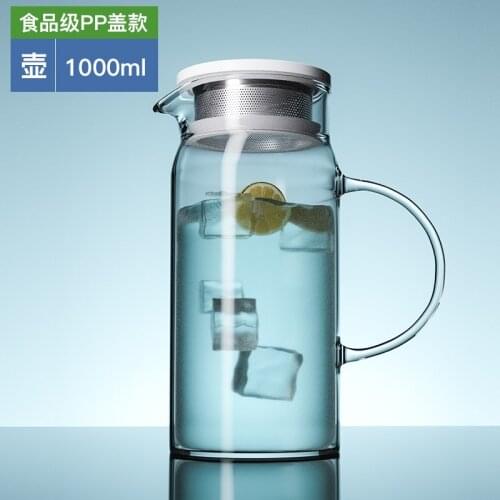 Glass Teapot Set Diamond Texture Hot Cold Water Jug Transparent 2.8L Coffee Pot Home Water Carafe Heat-resistant Teapot