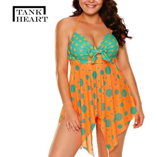 Tank Heart Polka Dot Swimwear