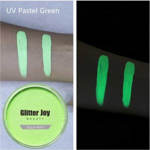 UV Pastel GREEN 2020 New Fluorescent Body Art 30g/pc Water Based Face Body UV Glow Neon Body Painting in Beauty Makeup