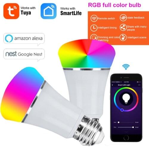 E27 5W Dimmable WiFi Smart Light Bulbs Treatlife 2.4GHz Music Sync Color Changing Work With Alexa Google Home Tuya Smart Life
