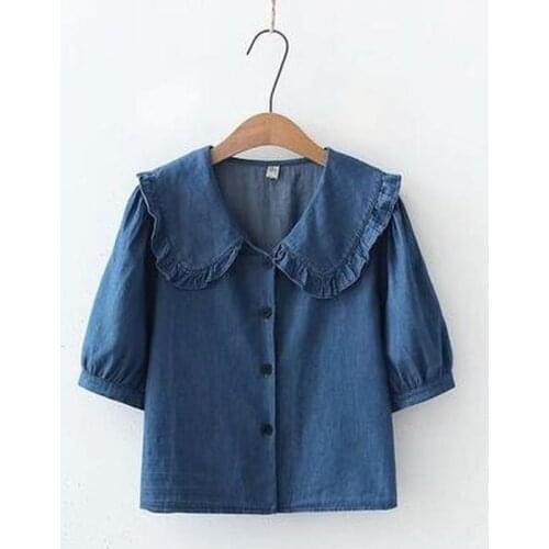 Женские джинсовые рубашки Vieruodis China At AliExpress