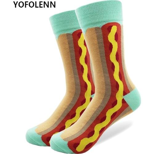 YOFOLENN Men's Patterned Socks