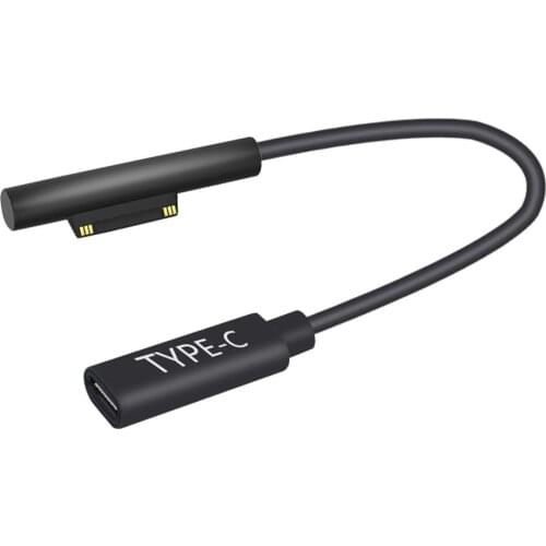 0.15m/0.49FT Surface PD Charging Adapter Cable,Type-C female jack to surface pro 456 PD Power Charge Cable,65W