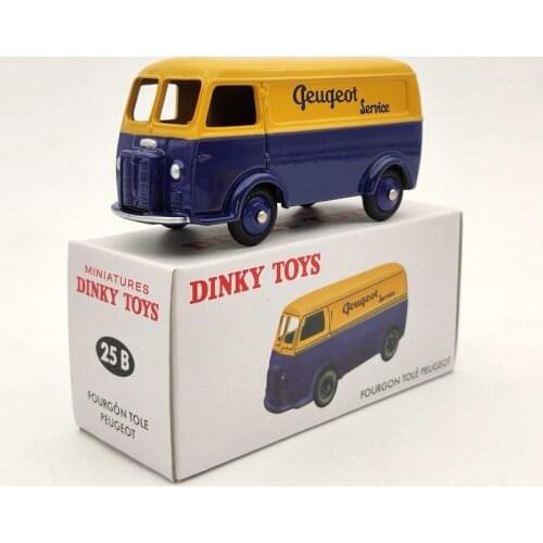 1/43 Atlas Miniatures Dinky Toys 25B For P~geot Fourgon Tole D.3.A Yellow Diecast Auto Car Gift Collection