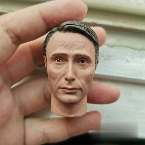 1/6 Scale Mads Mikkelsen Head Sculpt Model For 12'' Action Figure Model Dolls No.456