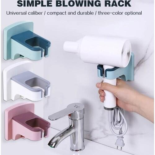 1 Pcs ABS Bathroom Shelf Storage High Quality Wall-mounted Hair Dryer Holder Hairdryer Holder Rack Organizer Household Tools
