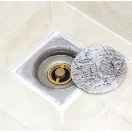 100pcs Kitchen Bathroom Hair Prevent Sink Shower Drain Cover Net Mesh Filter Bag Strainer Colanders Strainers Tools Accessories