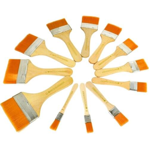 12 Pcs Artist Paint Brush Set Nylon Hair Watercolor Acrylic Oil Painting Supplies