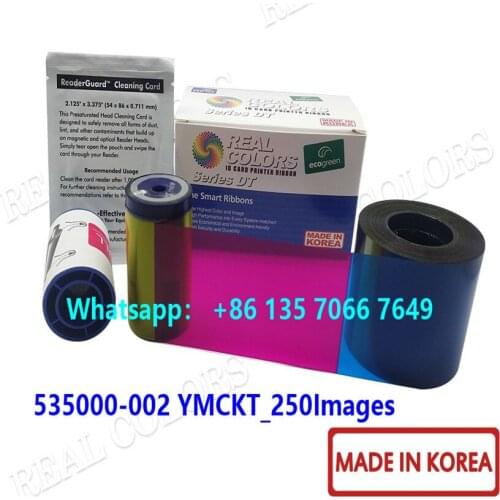 15Pieces Compatible Datacard Ribbon 535000-002 YMCKT 250 Prints Made in Korea for Datacard CD800 CP80 CP80 Plus ID Card Printer