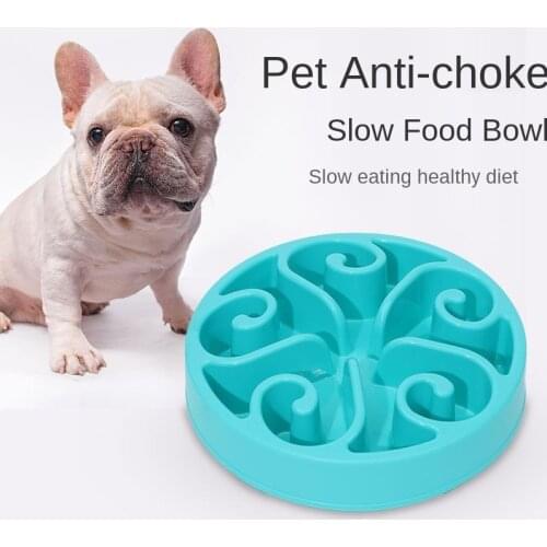 2019 New Pet Dog Bowl Slow Feeder Plastic Anti Choking Puppy Cat Eating Dish Bowl Anti-Gulping Food Plate