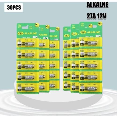 30Pcs 27A/MN27/GP27A/L828/A27 12V Battery Alkaline Single Use BatteriesSingle Use Batteries For Doorbell Remote