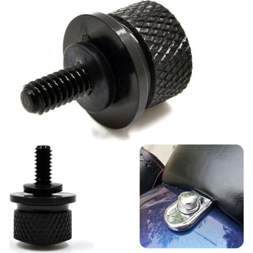 1/4"-20 Motorcycle Rear Seat Bolt CNC Fender Bolts Knurled Screw For Harley Sportster Touring Dyna Softail Street Glide 96-19