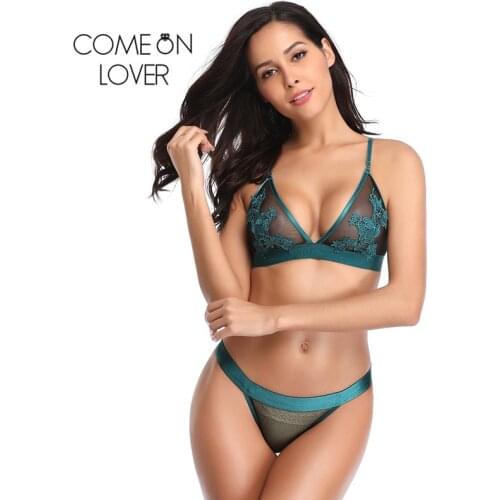 Bra Panty Lingerie Set Embroidery Plus Size 5XL Sexy Woman Underwear Sexy Set Thin Style Wire Free Bra Set Underwear RE80685