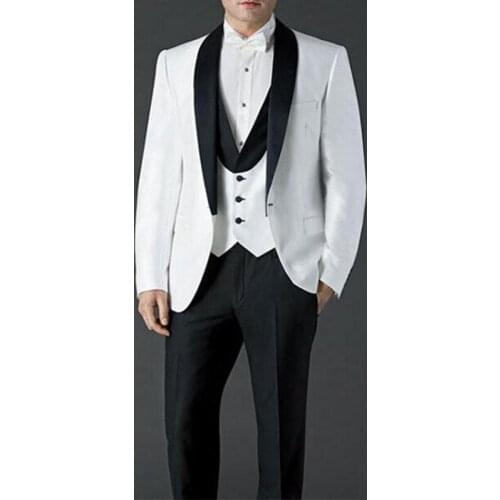 Black Mans Suits For Wedding Customize Made Party Suit Dinner Suit Groom Wear Best Man Wear Three Pieces Suit(Jacket+Pants+Vest)