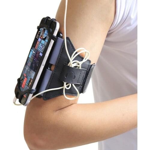 For VUP 180 Degree Sport Running Armband Jogging Gym Armband Bag Rotation Mobile Sports Arm Bag black Color
