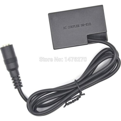 DR-E18 DC Coupler LP-E17 dummy battery fit power charger for Canon EOS Rebel T7i T6i 760D 8000D T6s KISS X8i 77D 200D 250D 9000D