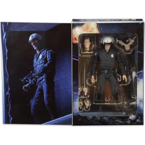 Motorcycle Cop Terminator T-1000 figure Judgment Day 7‘’NECA Arnold Schwarzenegger Action Figure Model Toy Gift