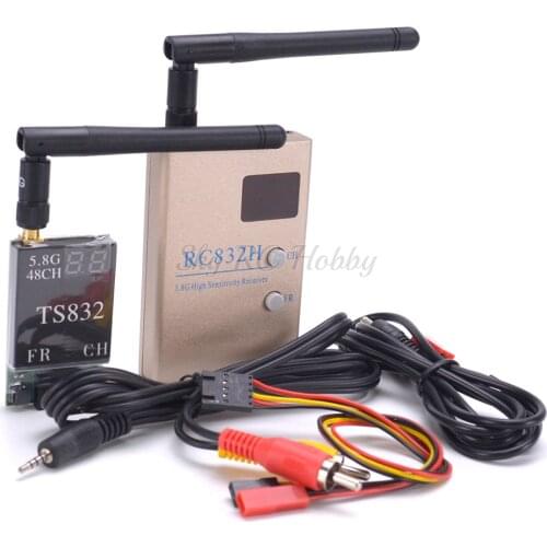 FPV 5.8G 5.8Ghz 600mW 48 Channels TS832 RC832H RC832 Wireless AV Transmitter and Receiver Tx Rx Set for Quadcopter Multicopter