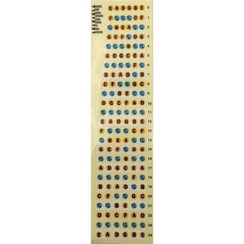 Guitar Fretboard Note Decals Fingerboard Frets Map Sticker for Beginner Learner Practice Fit 6 Strings Acoustic Electric Guitar