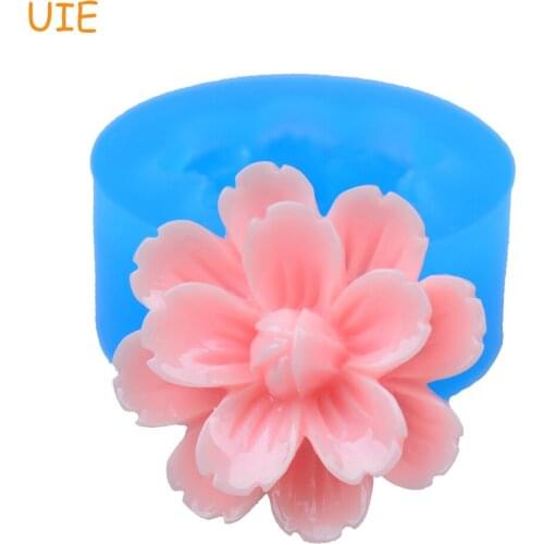 HYL042U 22.1mm Flower Flexible Silicone Mold - for Cake Decoration, Chocolate, Gum Paste, Resin Clay, Cookie Biscuit, Candy Mold