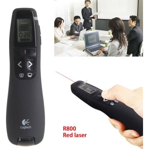 JSHFEI Logitech Red laser Pointer R800 2.4 GHz Wireless Presenter remote control LED Laser For Use Office