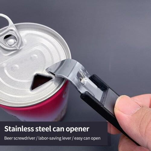 Justdolife Stainless Steel Can Opener Versatile Magnetic Bottle Opener Tin Opener for Home Opener Side Cut Manual Jar Opener