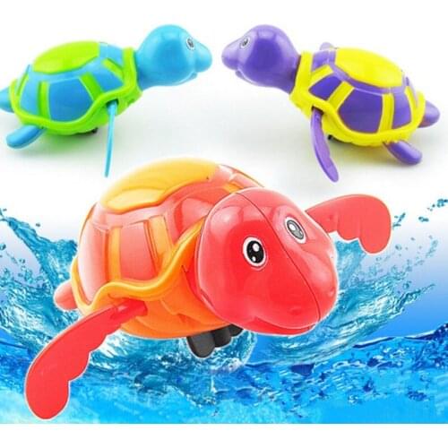 Colorful Lovely Baby kids Children Animal Floating Wind-up Swimming Turtle Bathing Bath Toy Fift
