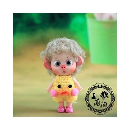 Handmade Thumb Doll 9 cm Pig Doll-2 Polymer Clay Reborn Baby OB11 Mini Custom Human cute High-end Art cool Hobbie Toy Gift Model