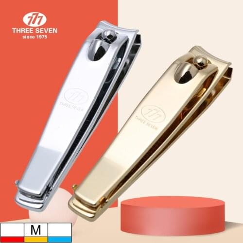 THREE SEVEN/777 Medium-size Nail Clippers Trimmers 14K Gold-plated Hands Pedicure Care Professional Nail Tools Exquisite Gifts