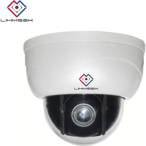 Lihmsek Mini Indoor Dome 1080P 2.0 Megapixel 3X Pan Tilt Network Onvif IP PTZ Camera with 4MP Fixed Lens optional 4/6/8mm