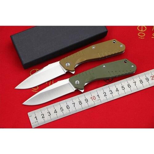LOCOVOO Tuan Yu Flipper Bearing folding knife D2 blade G10 handle Outdoor Camping Hunting Pocket Fruit Gift knives EDC Tools