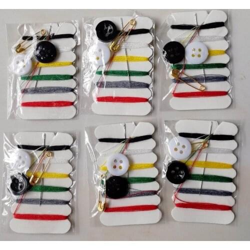 80 Sets Portable Mini Sewing Kit Needle Thread Button Pin Set Travel Household Tools Kit Hotel Hand Sewing Bags