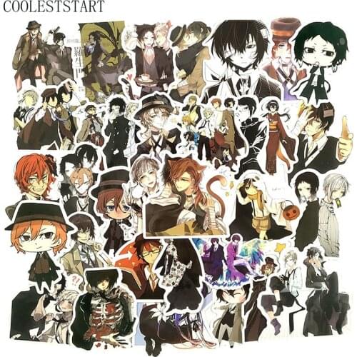 50Pcs/Pack Graffiti Stickers Bungou Stray Dogs Japanese Cartoon For Luggage Laptop Refrigerator Motorcycle Skateboard Pegatinas