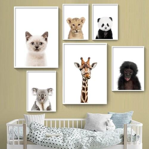 HAKUNA MATATA Baby Nursery Wall Art Canvas Posters Giraffe African Animal Print Painting Nordic Kids Bedroom Decor Pictures
