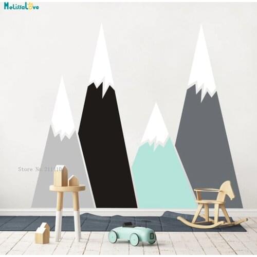 Multiple Colors Available Mountains Wall Sticker Decals Home Decoration Kid Room Nursery Removable New Design Murals YT1526
