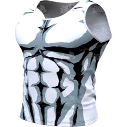 2021 New Men Summer Sleeveless Jerseys Casual 3d Cartoons Printing Tight Vest Gym Sports Slim Fit Bodybuilding Tank Top