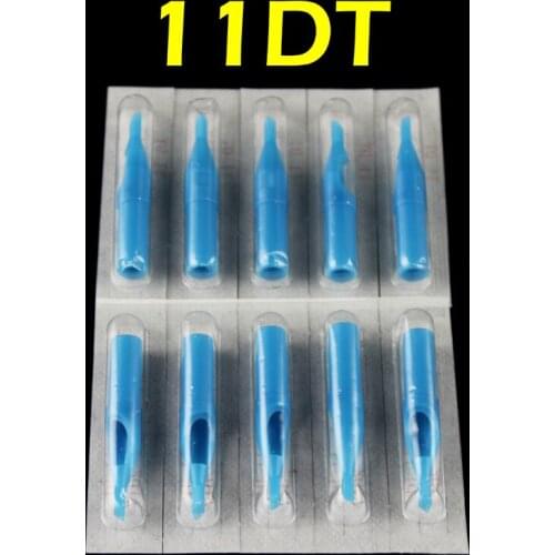 OPHIR 50pcs Diamond Tip Tattoo Disposable Nozzle Tip 11D blue#TA031(11D)-50x