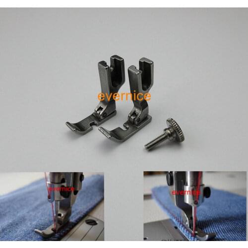 Hinged Left & Right Zipper Cording Foot Set for JUKI DDL-8500 8300 8700 5550 555
