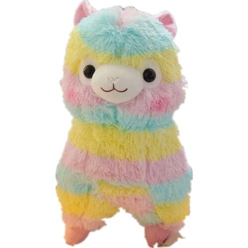 Rainbow Alpaca Plush Doll Simulation Cotton Toy Birthday Gifts Toys For Baby Soft Sheep Stuffed Animal Kid Children Girl Gift